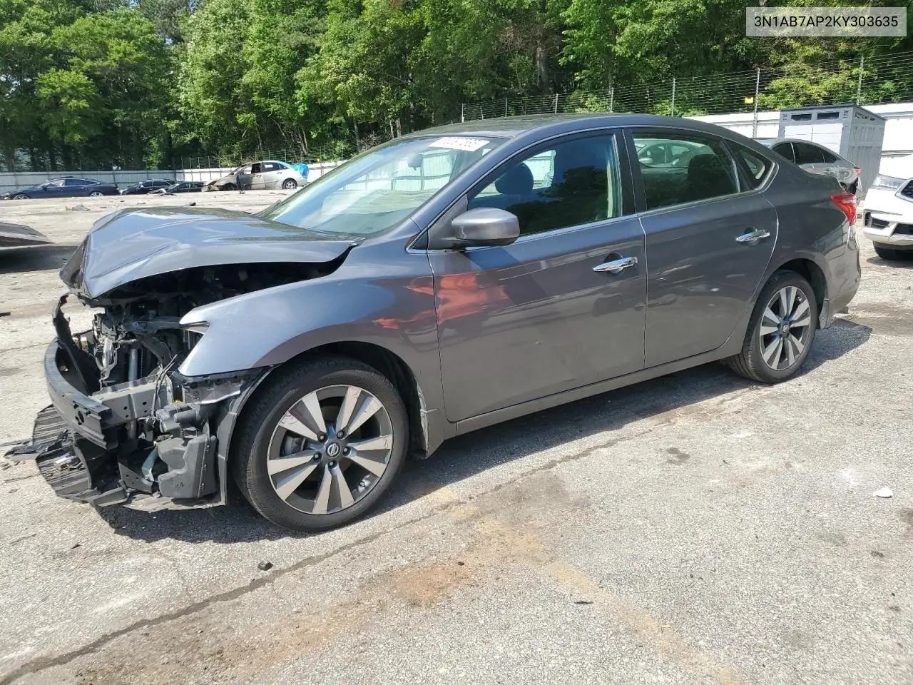 2019 Nissan Sentra S VIN: 3N1AB7AP2KY303635 Lot: 56397585