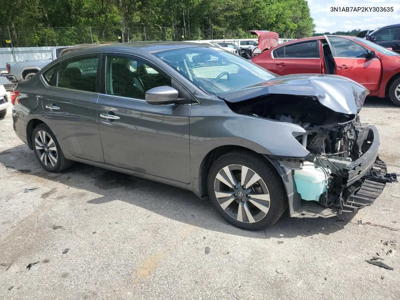 2019 Nissan Sentra S VIN: 3N1AB7AP2KY303635 Lot: 56397585