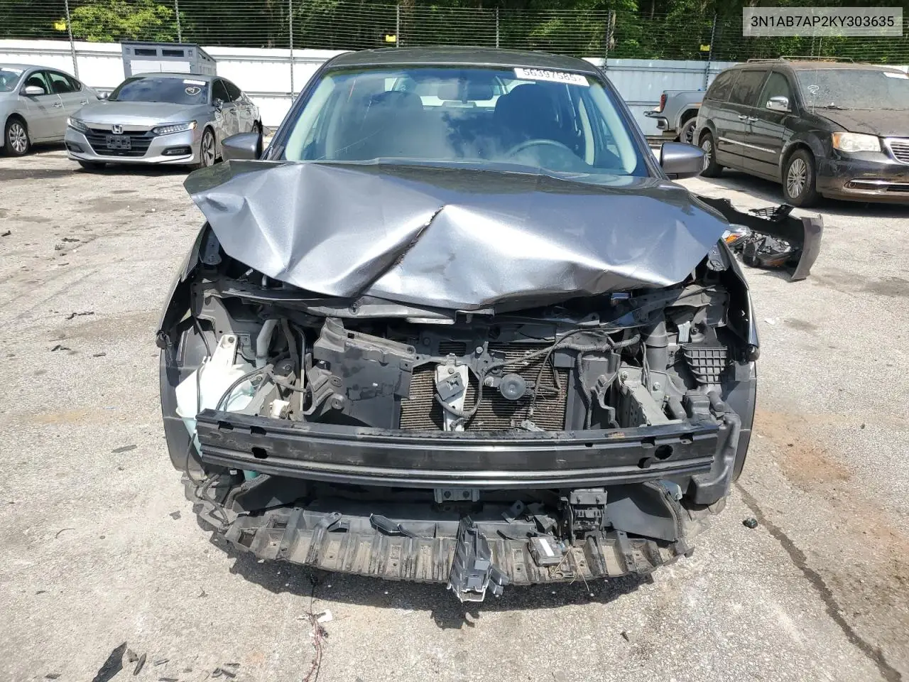 2019 Nissan Sentra S VIN: 3N1AB7AP2KY303635 Lot: 56397585