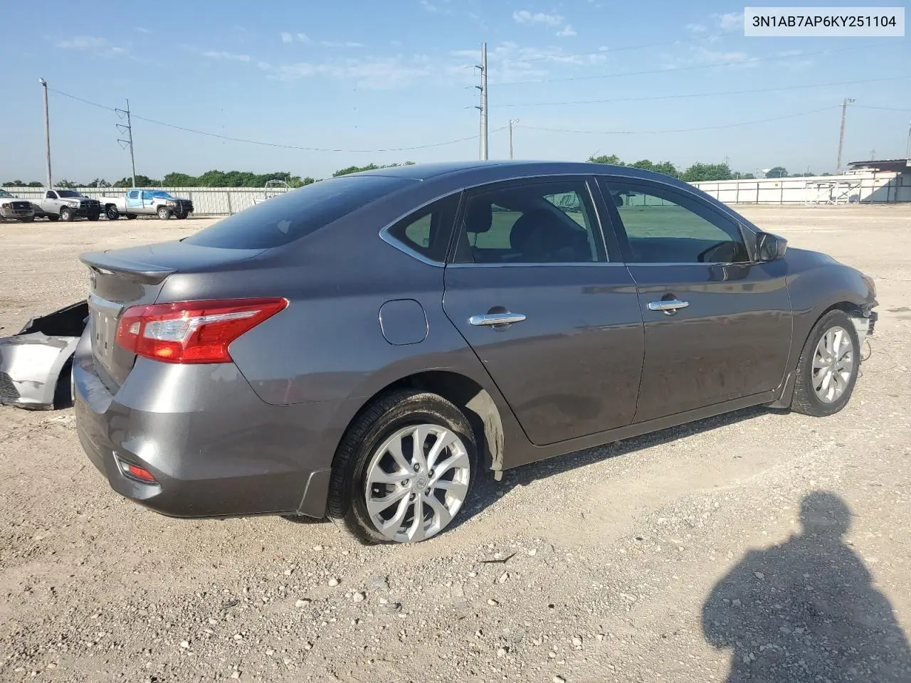 2019 Nissan Sentra S VIN: 3N1AB7AP6KY251104 Lot: 56706255