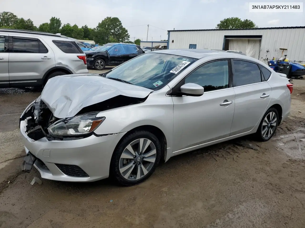 2019 Nissan Sentra S VIN: 3N1AB7AP5KY211483 Lot: 56850785