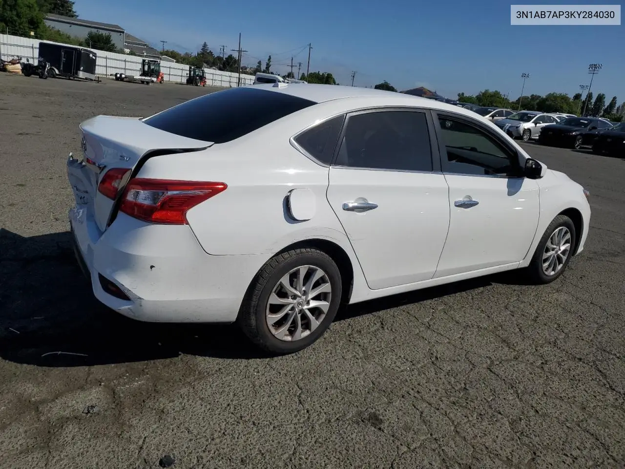 2019 Nissan Sentra S VIN: 3N1AB7AP3KY284030 Lot: 56890065