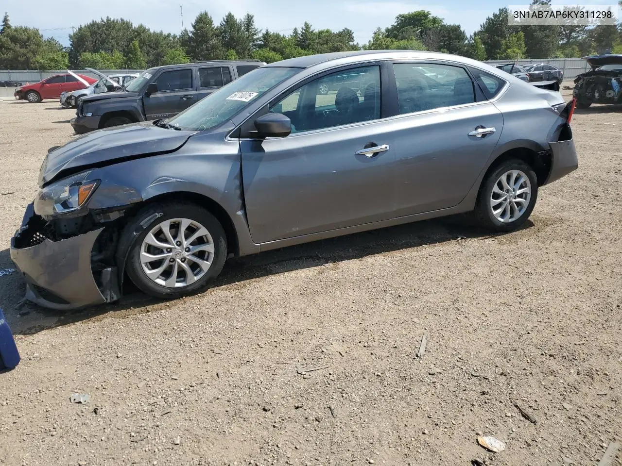2019 Nissan Sentra S VIN: 3N1AB7AP6KY311298 Lot: 58710075