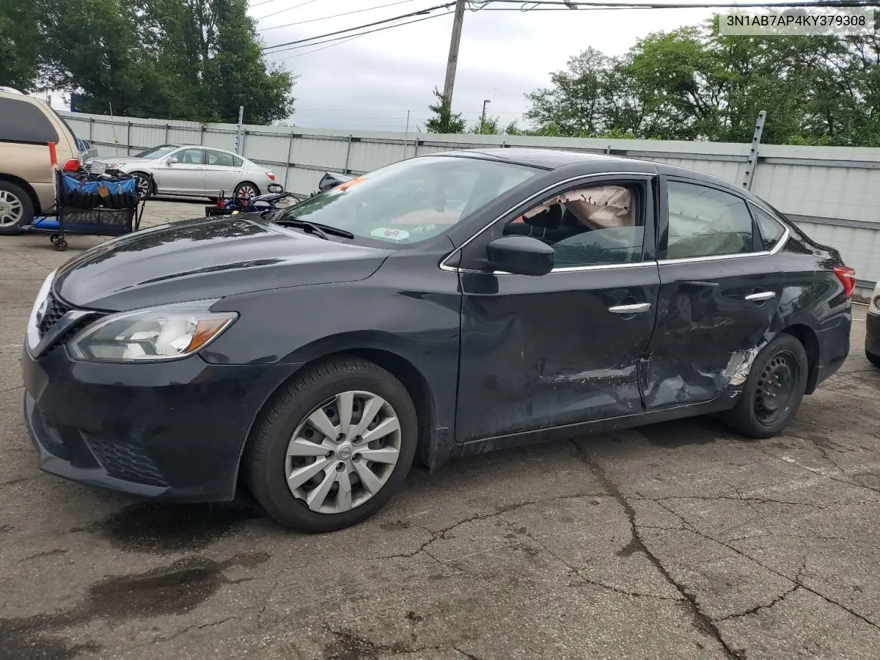 2019 Nissan Sentra S VIN: 3N1AB7AP4KY379308 Lot: 58838455