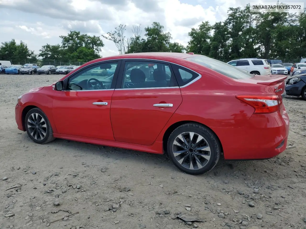 2019 Nissan Sentra S VIN: 3N1AB7AP1KY357072 Lot: 60471625