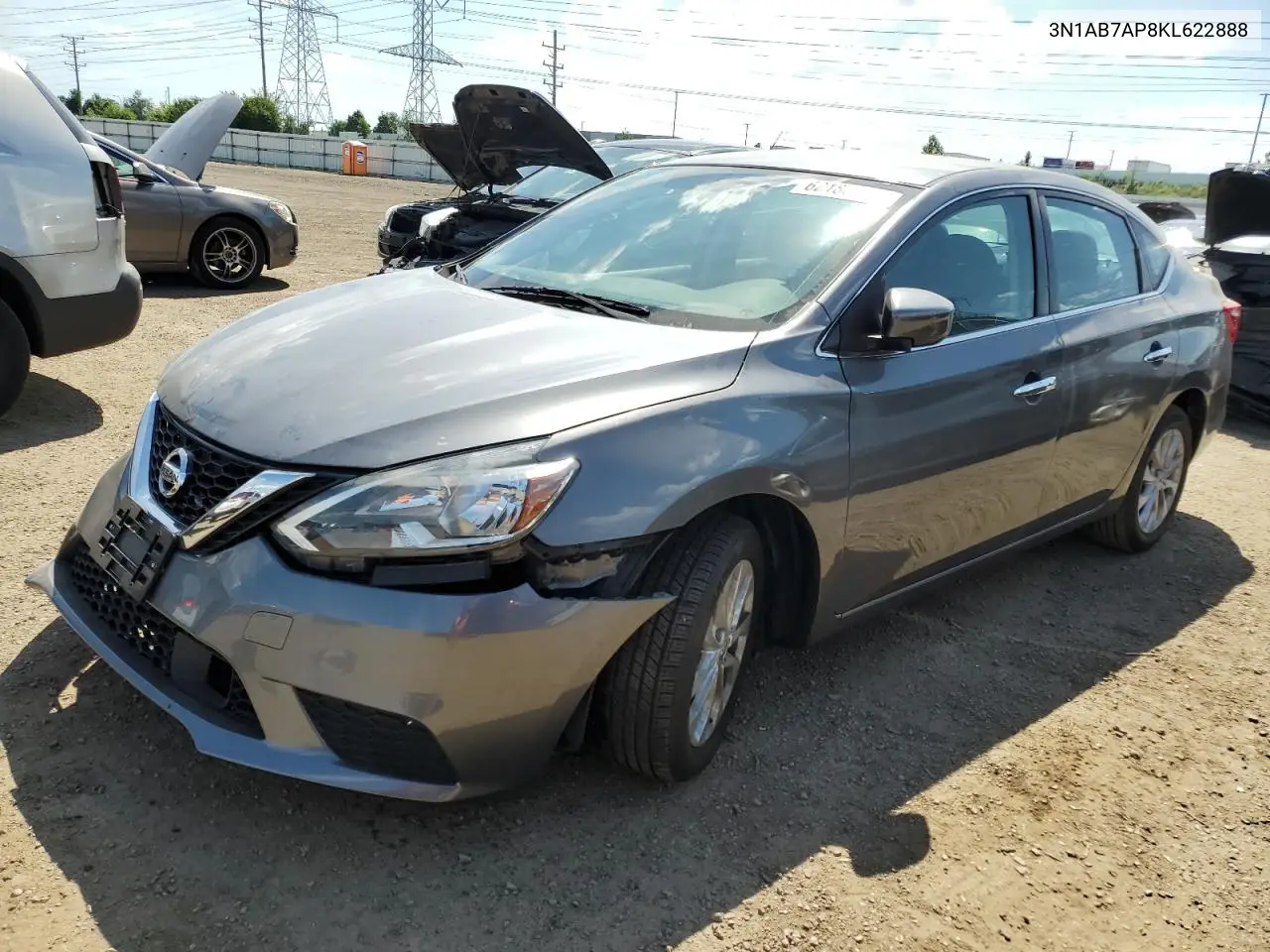 2019 Nissan Sentra S VIN: 3N1AB7AP8KL622888 Lot: 62185675