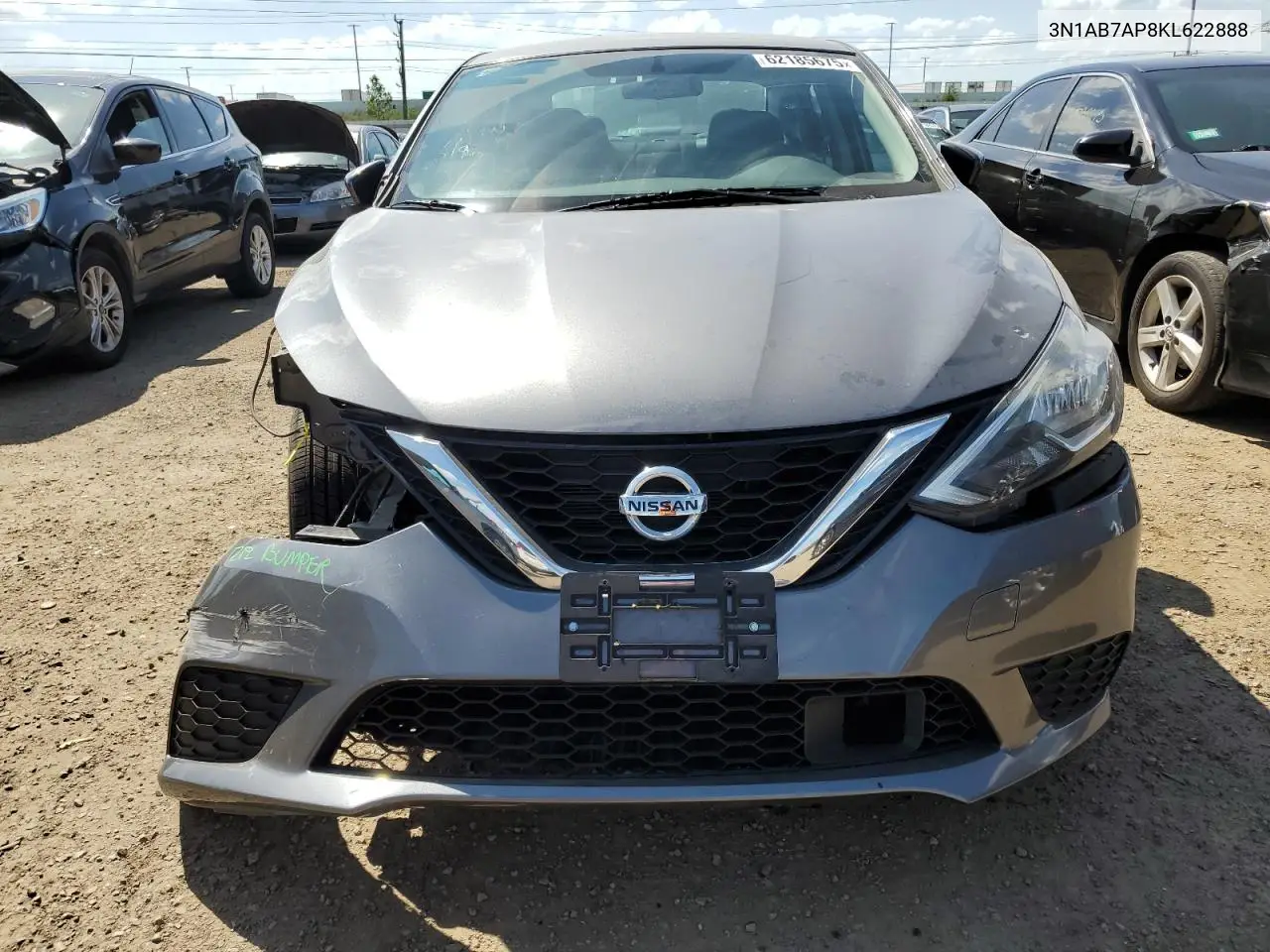 2019 Nissan Sentra S VIN: 3N1AB7AP8KL622888 Lot: 62185675