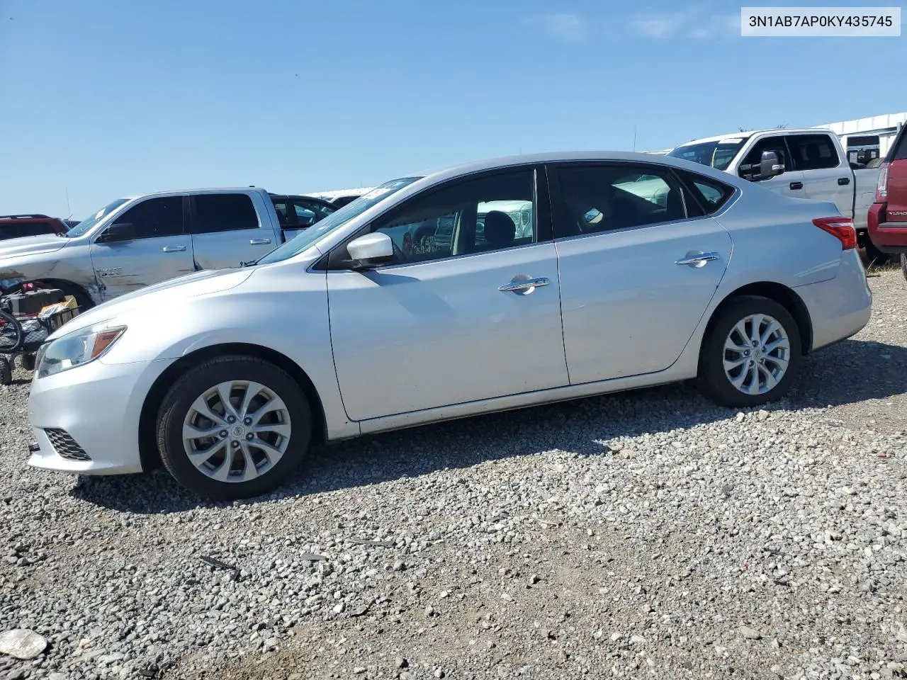2019 Nissan Sentra S VIN: 3N1AB7AP0KY435745 Lot: 62289915
