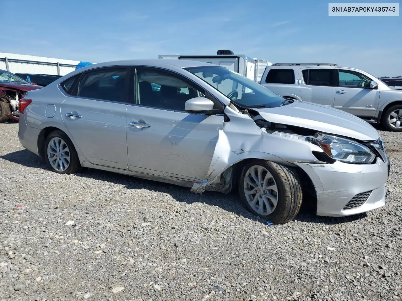 2019 Nissan Sentra S VIN: 3N1AB7AP0KY435745 Lot: 62289915