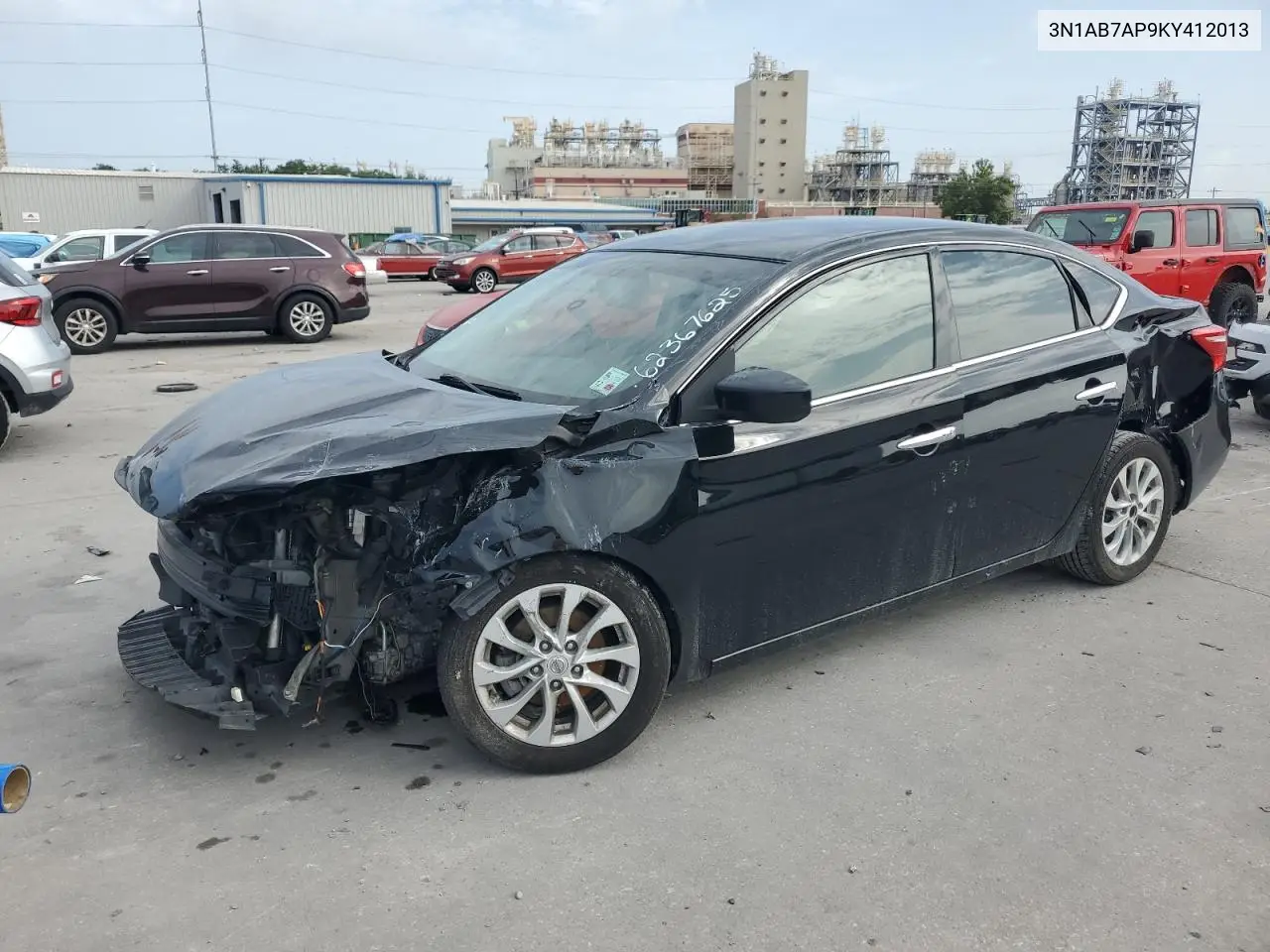 2019 Nissan Sentra S VIN: 3N1AB7AP9KY412013 Lot: 62367625
