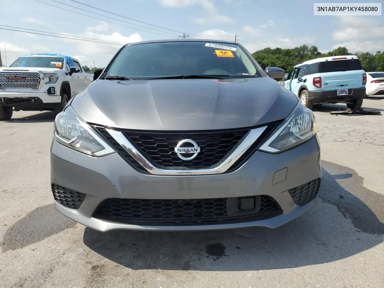 2019 Nissan Sentra S VIN: 3N1AB7AP1KY458080 Lot: 62880225