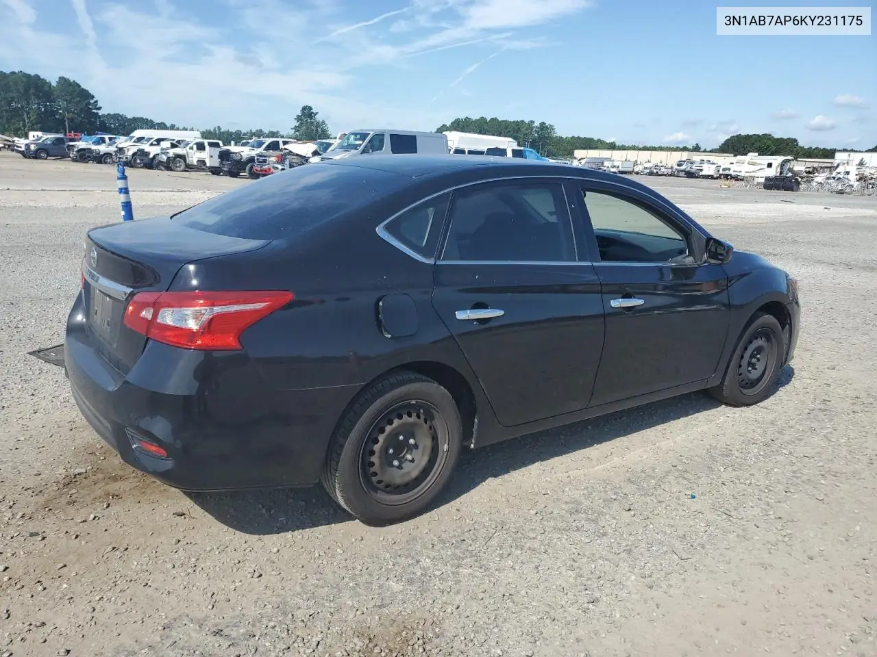 2019 Nissan Sentra S VIN: 3N1AB7AP6KY231175 Lot: 62889335