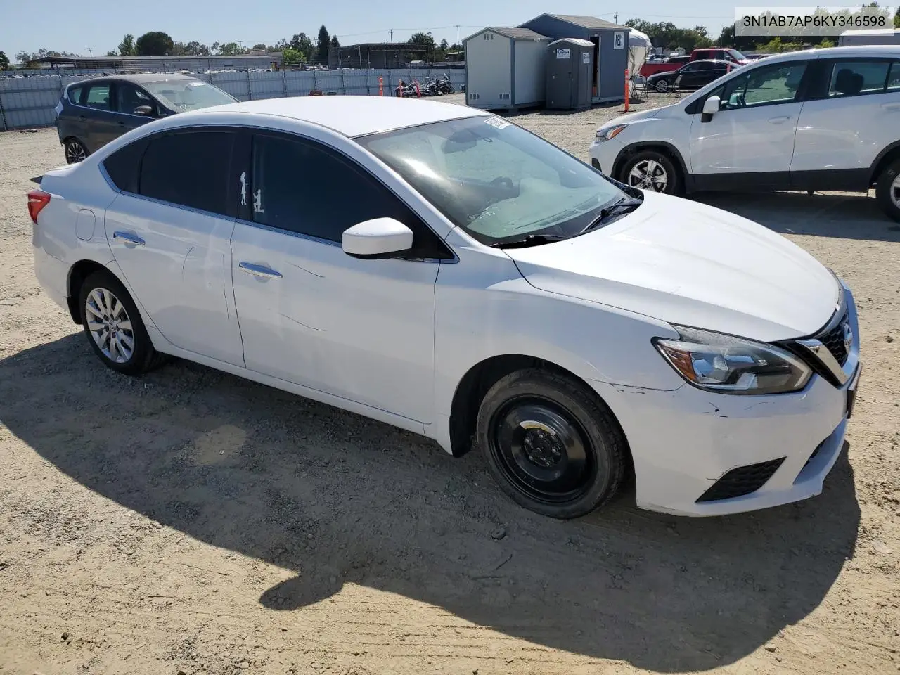 2019 Nissan Sentra S VIN: 3N1AB7AP6KY346598 Lot: 62895875