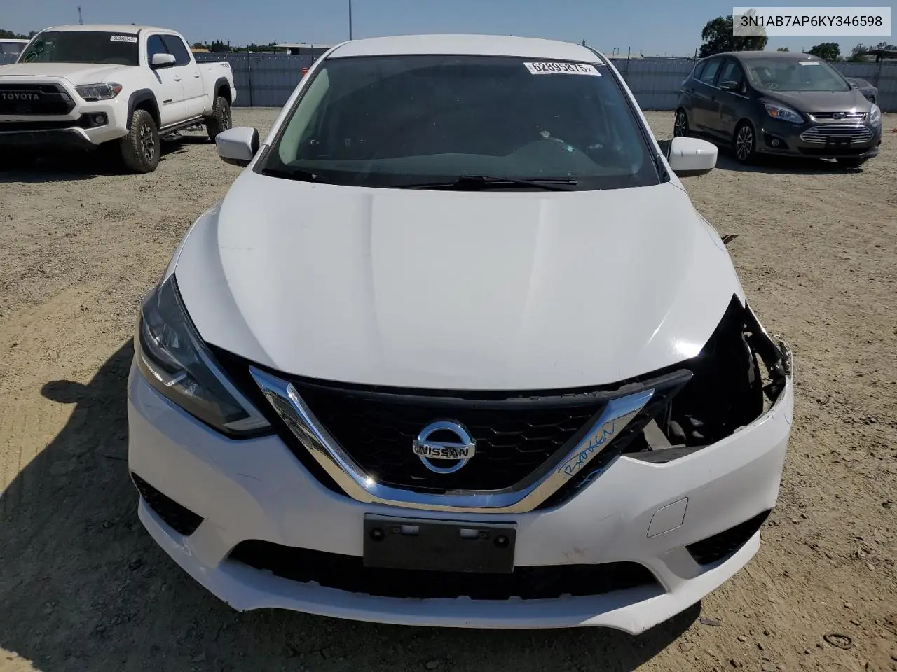 2019 Nissan Sentra S VIN: 3N1AB7AP6KY346598 Lot: 62895875