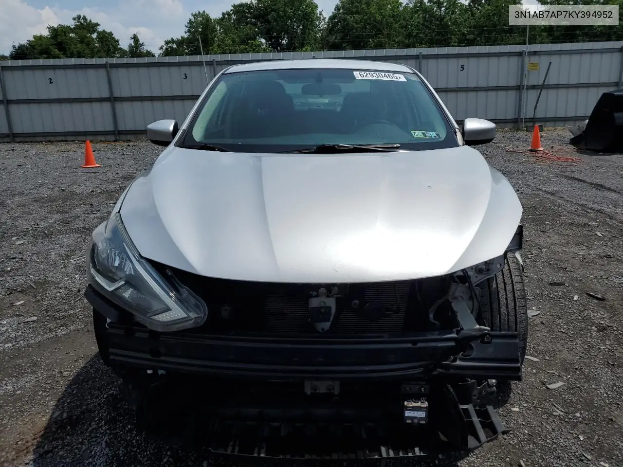 2019 Nissan Sentra S VIN: 3N1AB7AP7KY394952 Lot: 62930465