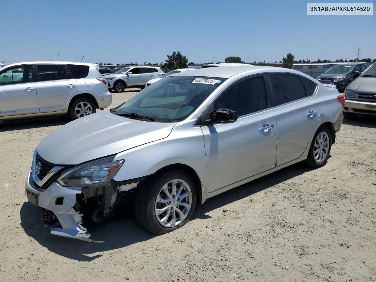 2019 Nissan Sentra S VIN: 3N1AB7APXKL614520 Lot: 63028885
