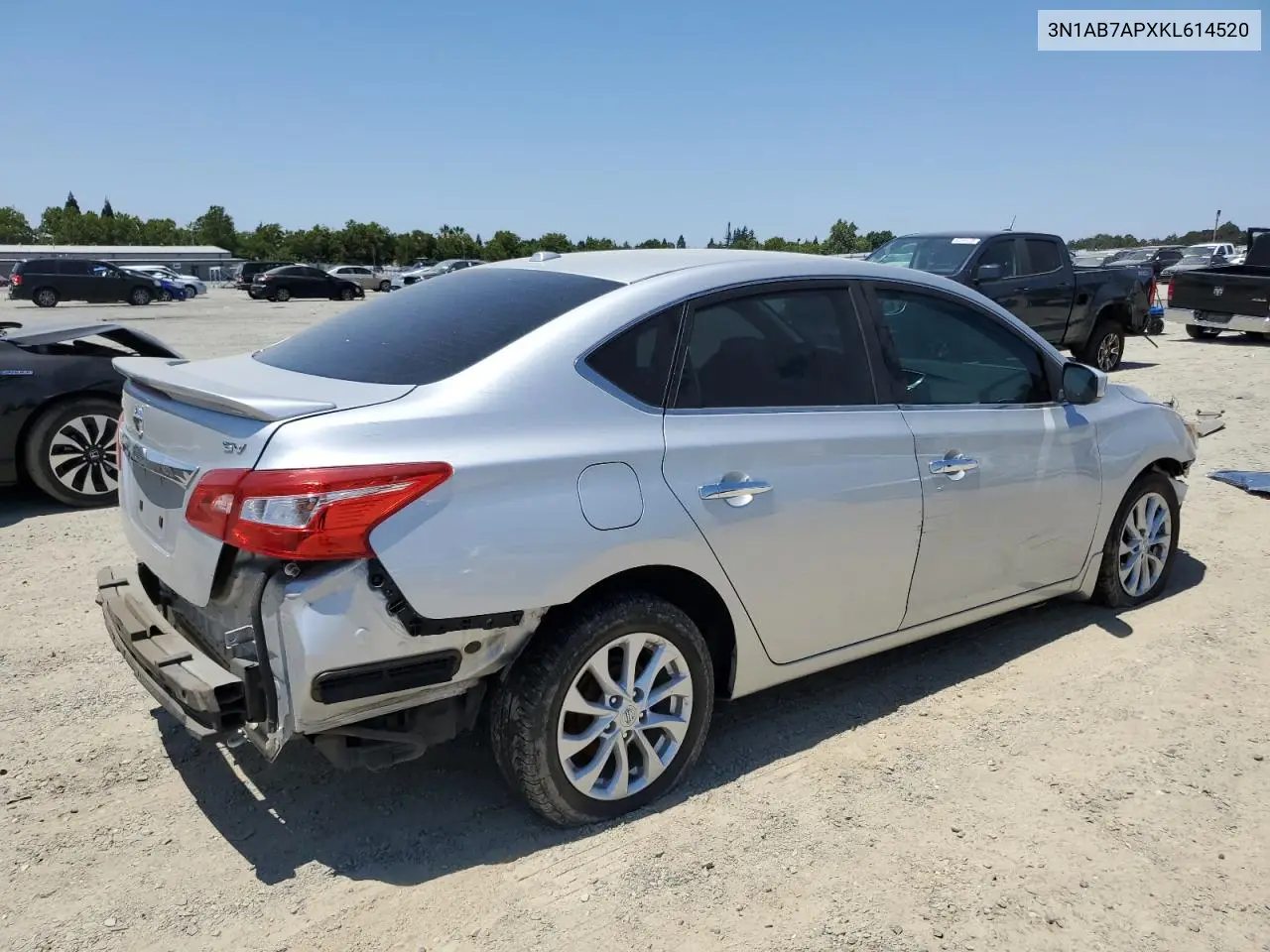 2019 Nissan Sentra S VIN: 3N1AB7APXKL614520 Lot: 63028885