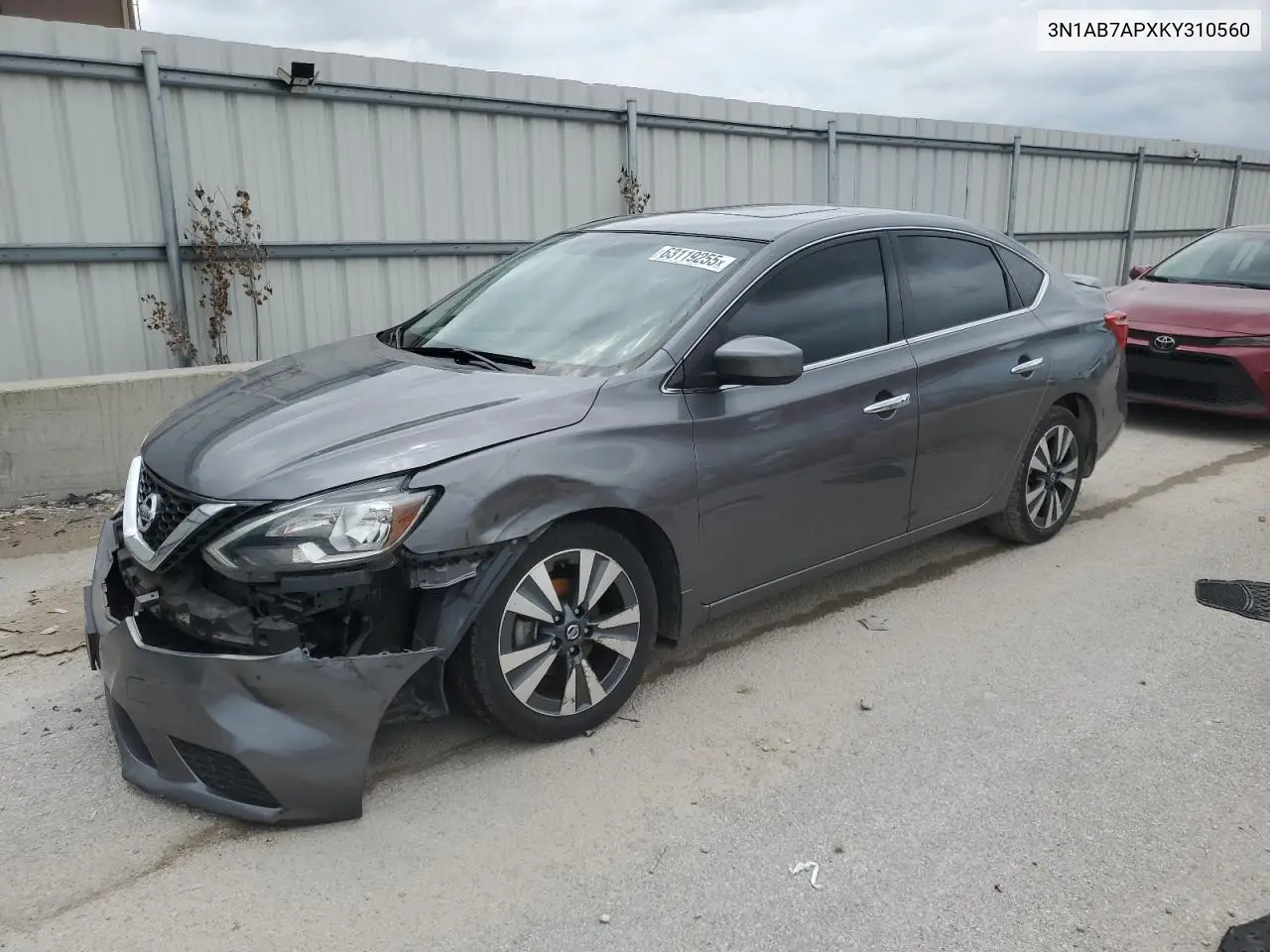2019 Nissan Sentra S VIN: 3N1AB7APXKY310560 Lot: 63119255
