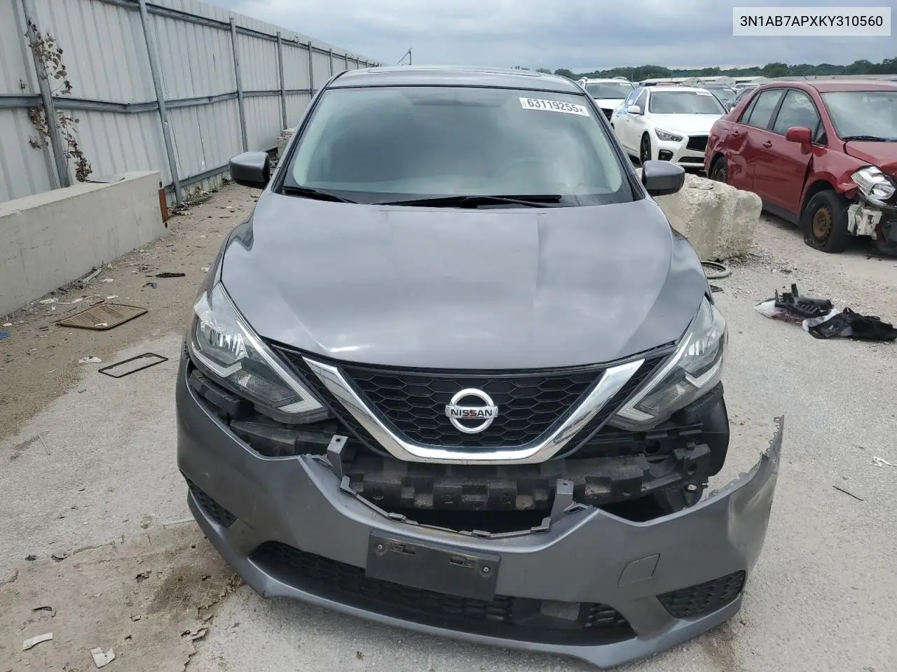 2019 Nissan Sentra S VIN: 3N1AB7APXKY310560 Lot: 63119255