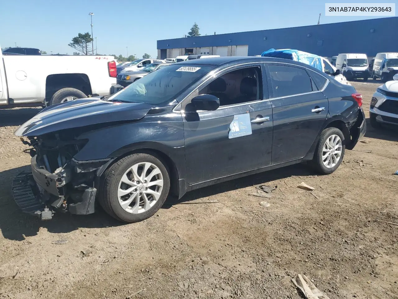 2019 Nissan Sentra S VIN: 3N1AB7AP4KY293643 Lot: 63129855