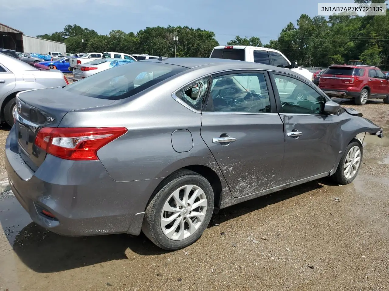 2019 Nissan Sentra S VIN: 3N1AB7AP7KY221139 Lot: 63314025
