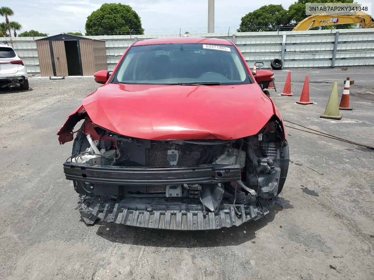 2019 Nissan Sentra S VIN: 3N1AB7AP2KY341348 Lot: 63371485