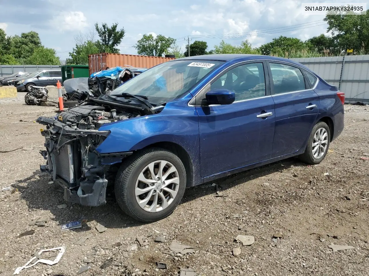 2019 Nissan Sentra S VIN: 3N1AB7AP9KY324935 Lot: 63497005