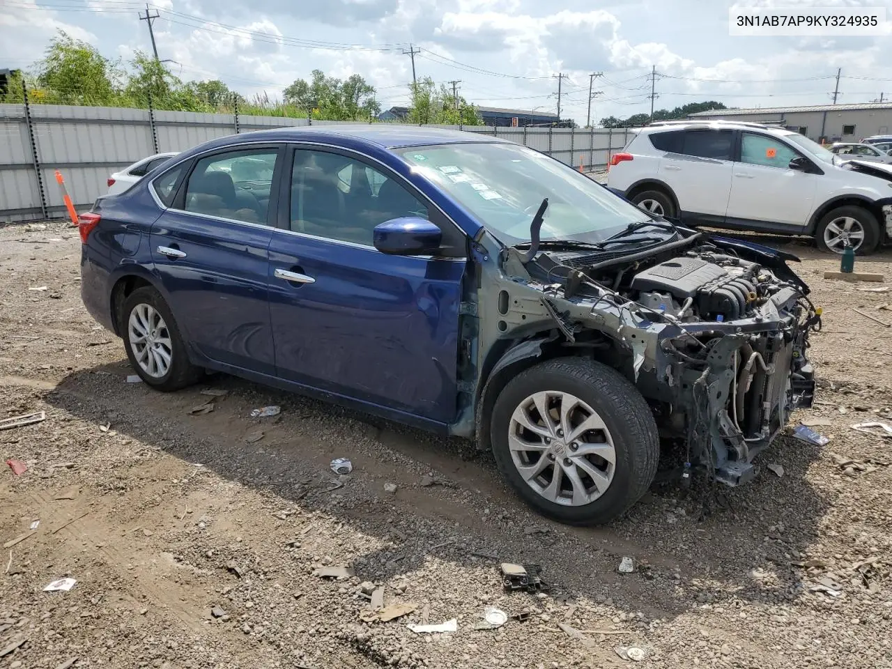 2019 Nissan Sentra S VIN: 3N1AB7AP9KY324935 Lot: 63497005