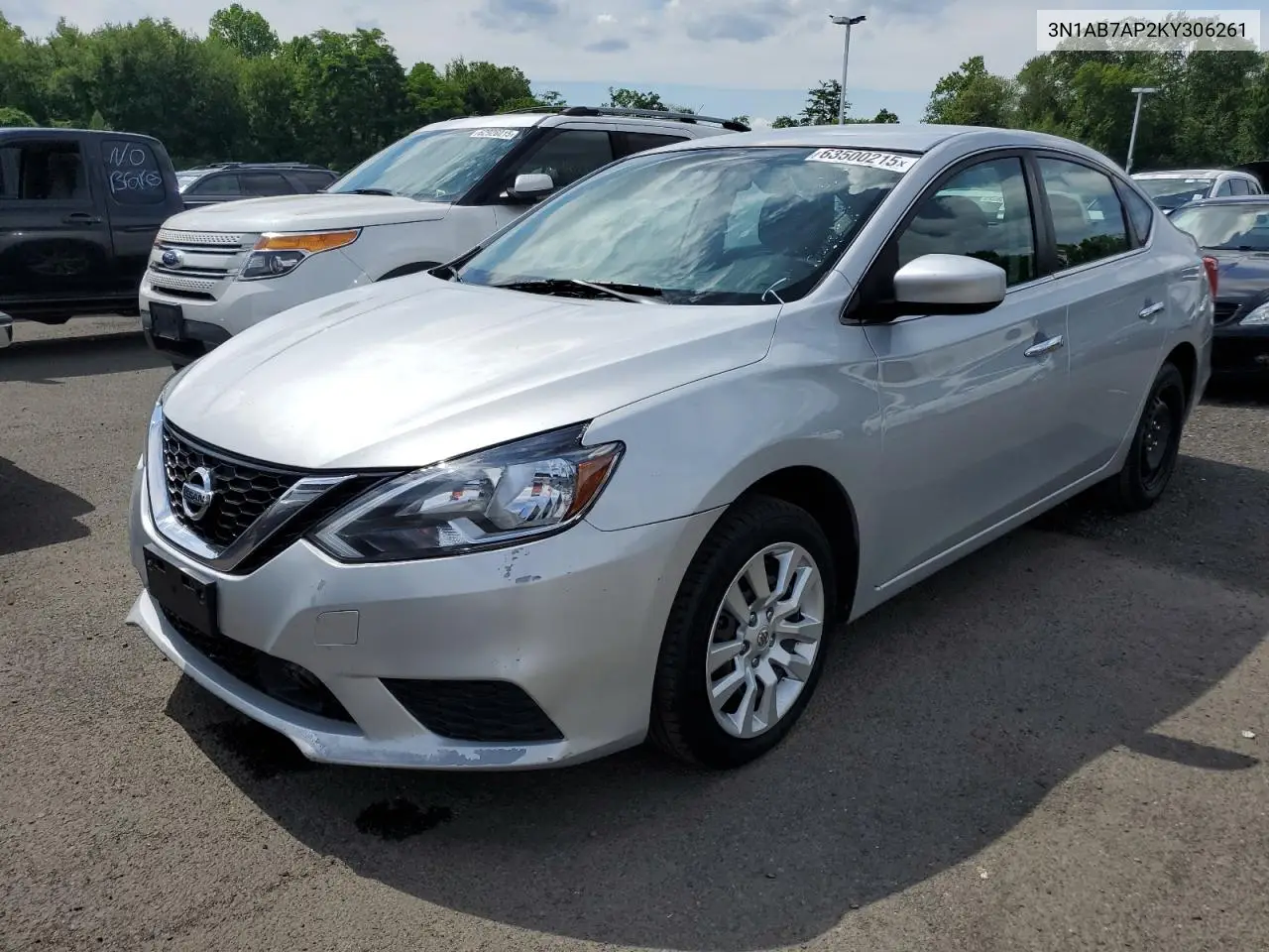 2019 Nissan Sentra S VIN: 3N1AB7AP2KY306261 Lot: 63500215