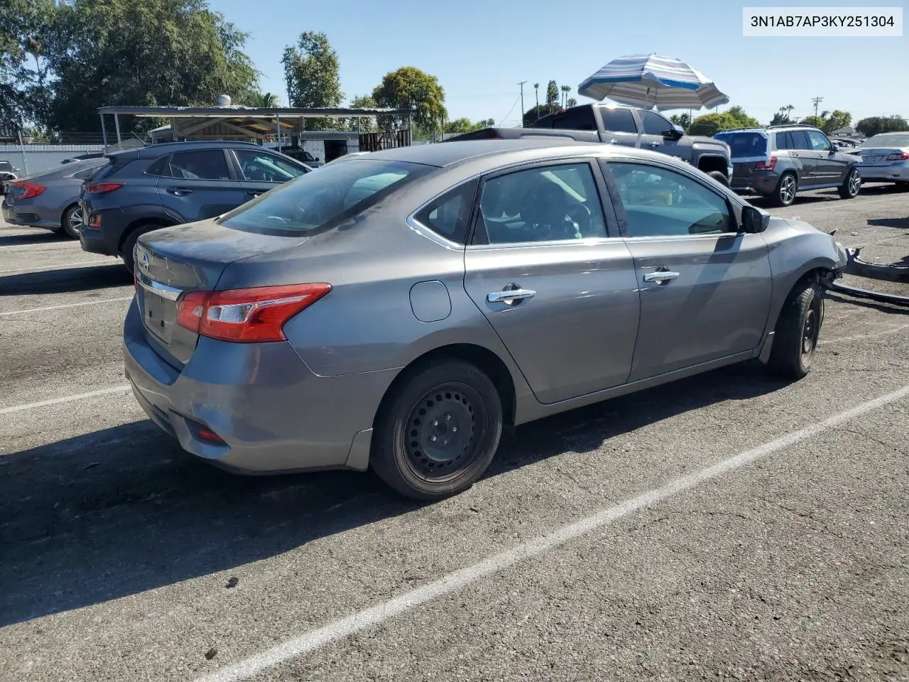 2019 Nissan Sentra S VIN: 3N1AB7AP3KY251304 Lot: 63510195