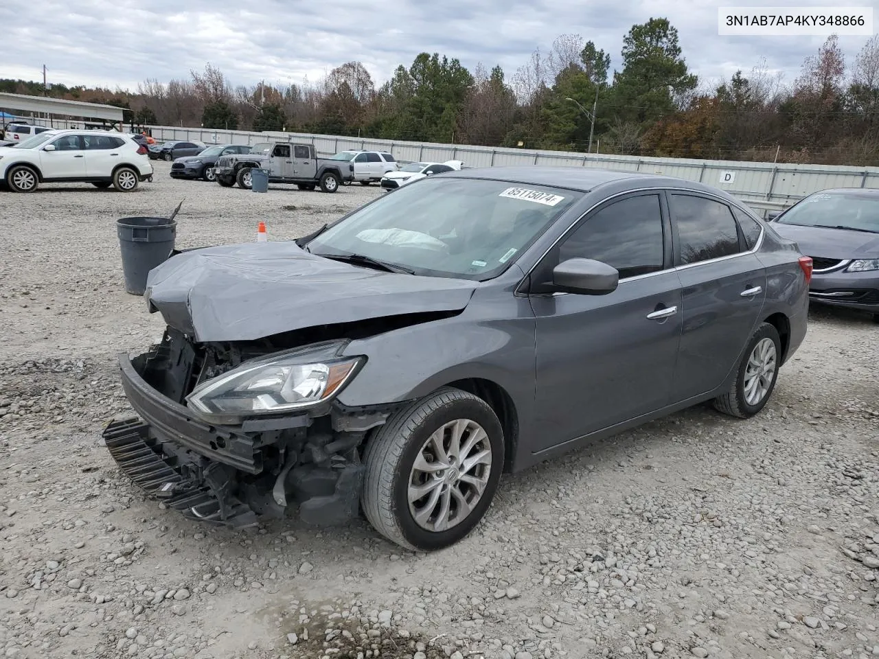 2019 Nissan Sentra S VIN: 3N1AB7AP4KY348866 Lot: 85115074