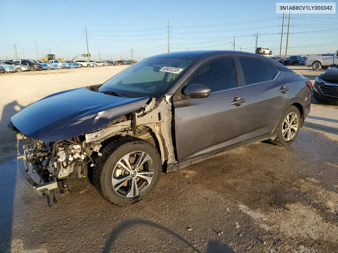 2020 Nissan Sentra Sv VIN: 3N1AB8CV1LY300342 Lot: 48491235