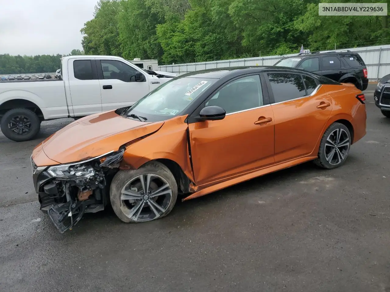 2020 Nissan Sentra Sr VIN: 3N1AB8DV4LY229636 Lot: 55904105