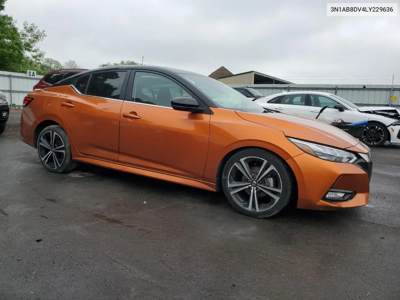 2020 Nissan Sentra Sr VIN: 3N1AB8DV4LY229636 Lot: 55904105