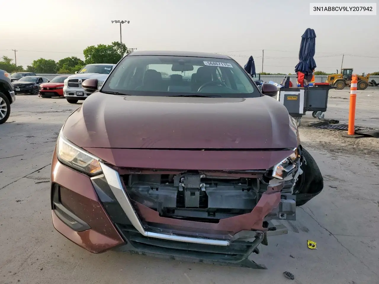 2020 Nissan Sentra Sv VIN: 3N1AB8CV9LY207942 Lot: 56867115