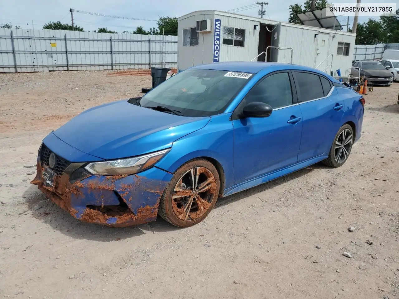2020 Nissan Sentra Sr VIN: 3N1AB8DV0LY217855 Lot: 57256895
