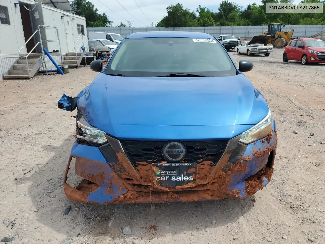 2020 Nissan Sentra Sr VIN: 3N1AB8DV0LY217855 Lot: 57256895