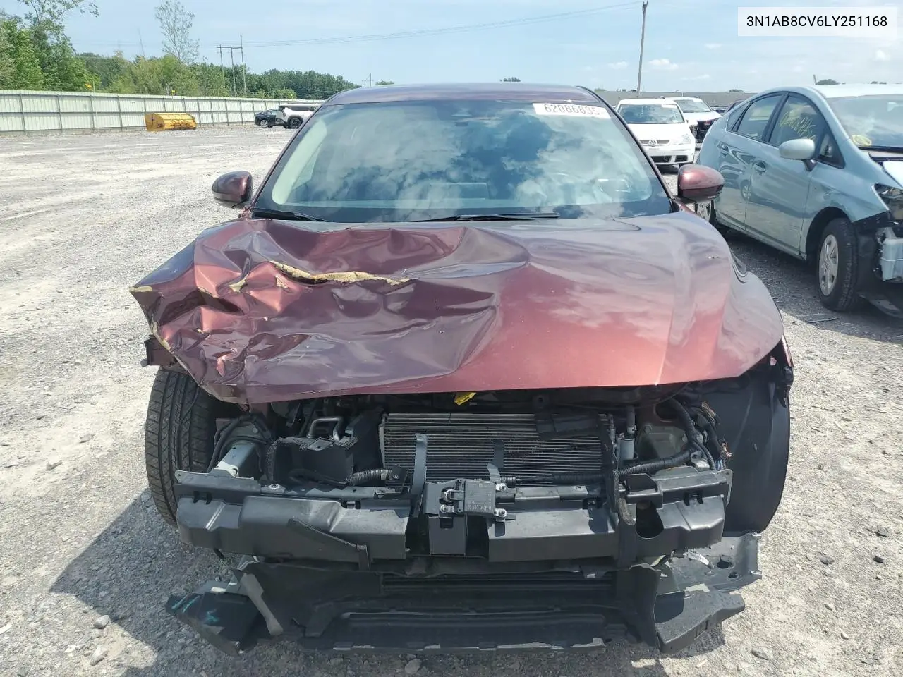 2020 Nissan Sentra Sv VIN: 3N1AB8CV6LY251168 Lot: 62086835