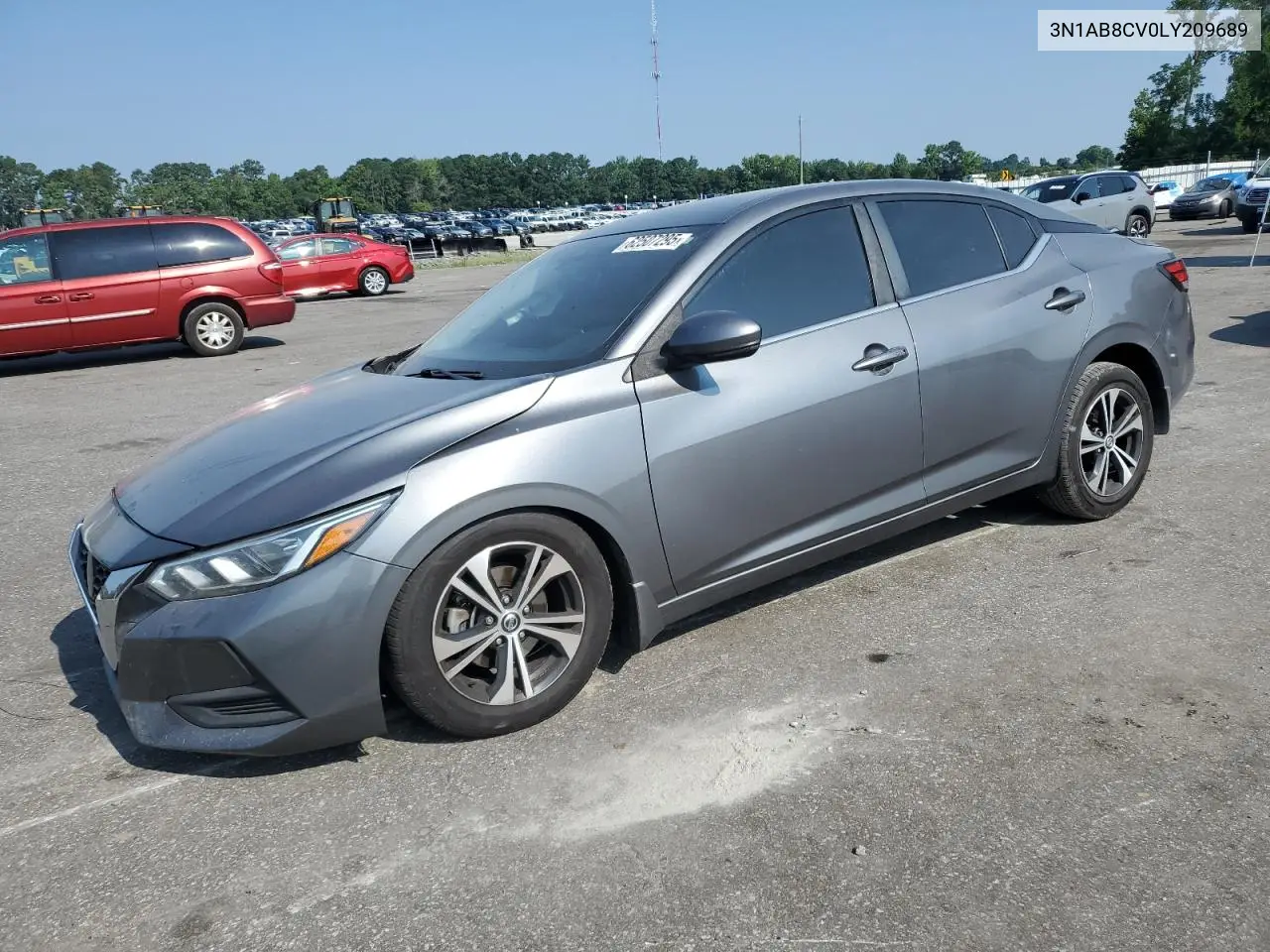 2020 Nissan Sentra Sv VIN: 3N1AB8CV0LY209689 Lot: 62507295