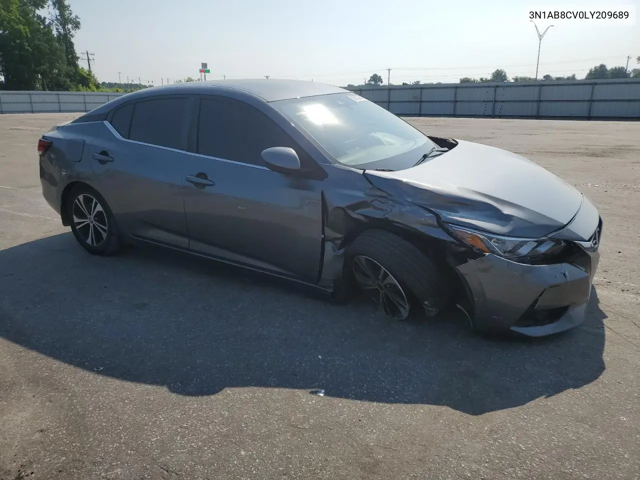 2020 Nissan Sentra Sv VIN: 3N1AB8CV0LY209689 Lot: 62507295