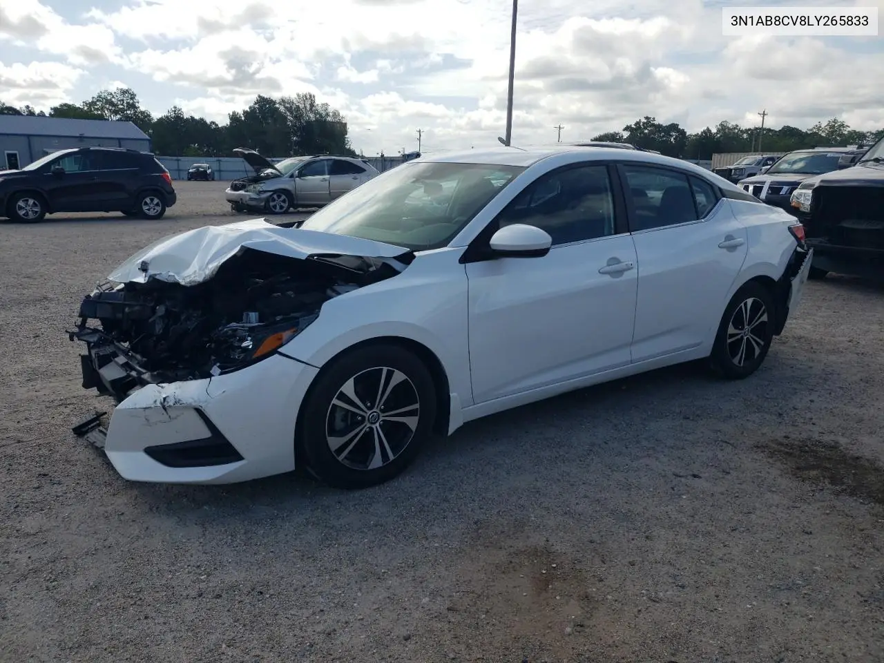 2020 Nissan Sentra Sv VIN: 3N1AB8CV8LY265833 Lot: 62533955