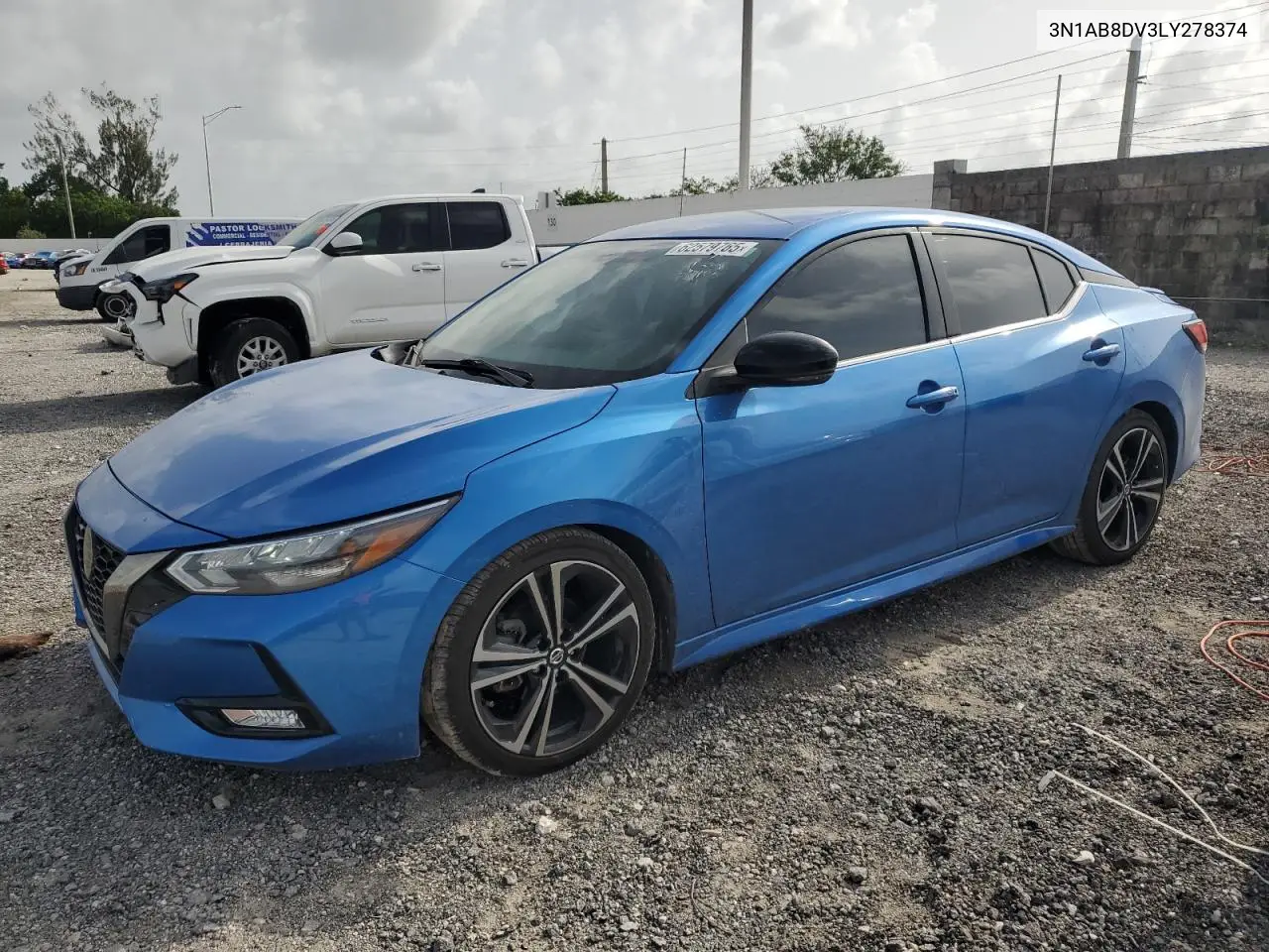 2020 Nissan Sentra Sr VIN: 3N1AB8DV3LY278374 Lot: 62579765