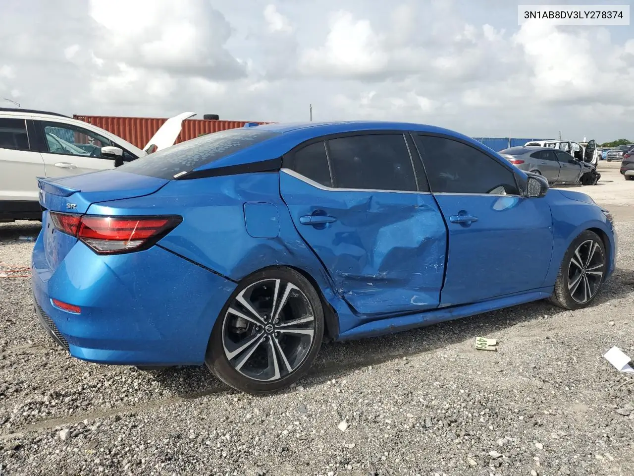 2020 Nissan Sentra Sr VIN: 3N1AB8DV3LY278374 Lot: 62579765