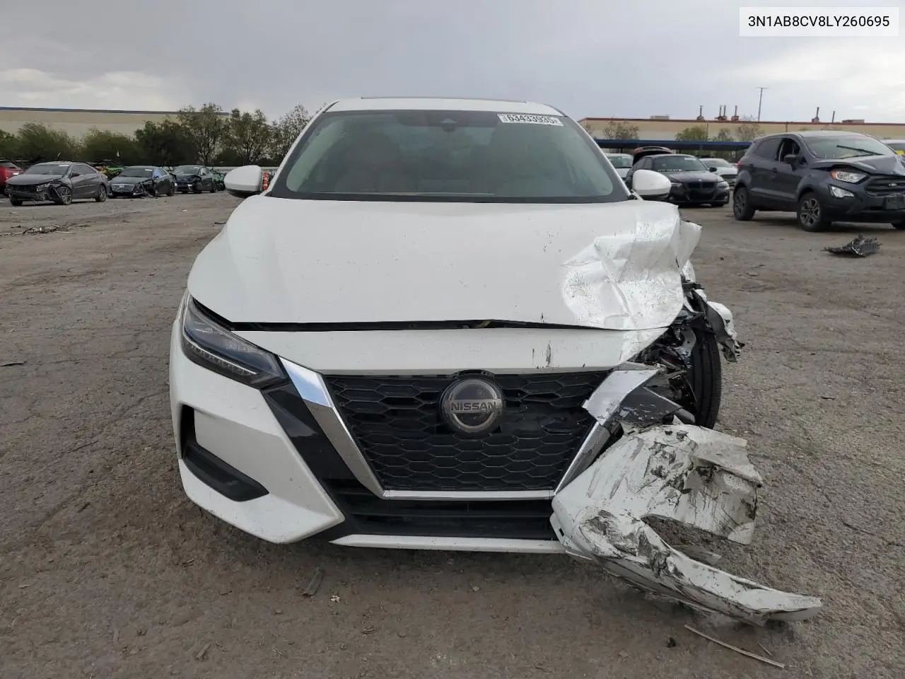 2020 Nissan Sentra Sv VIN: 3N1AB8CV8LY260695 Lot: 63433935