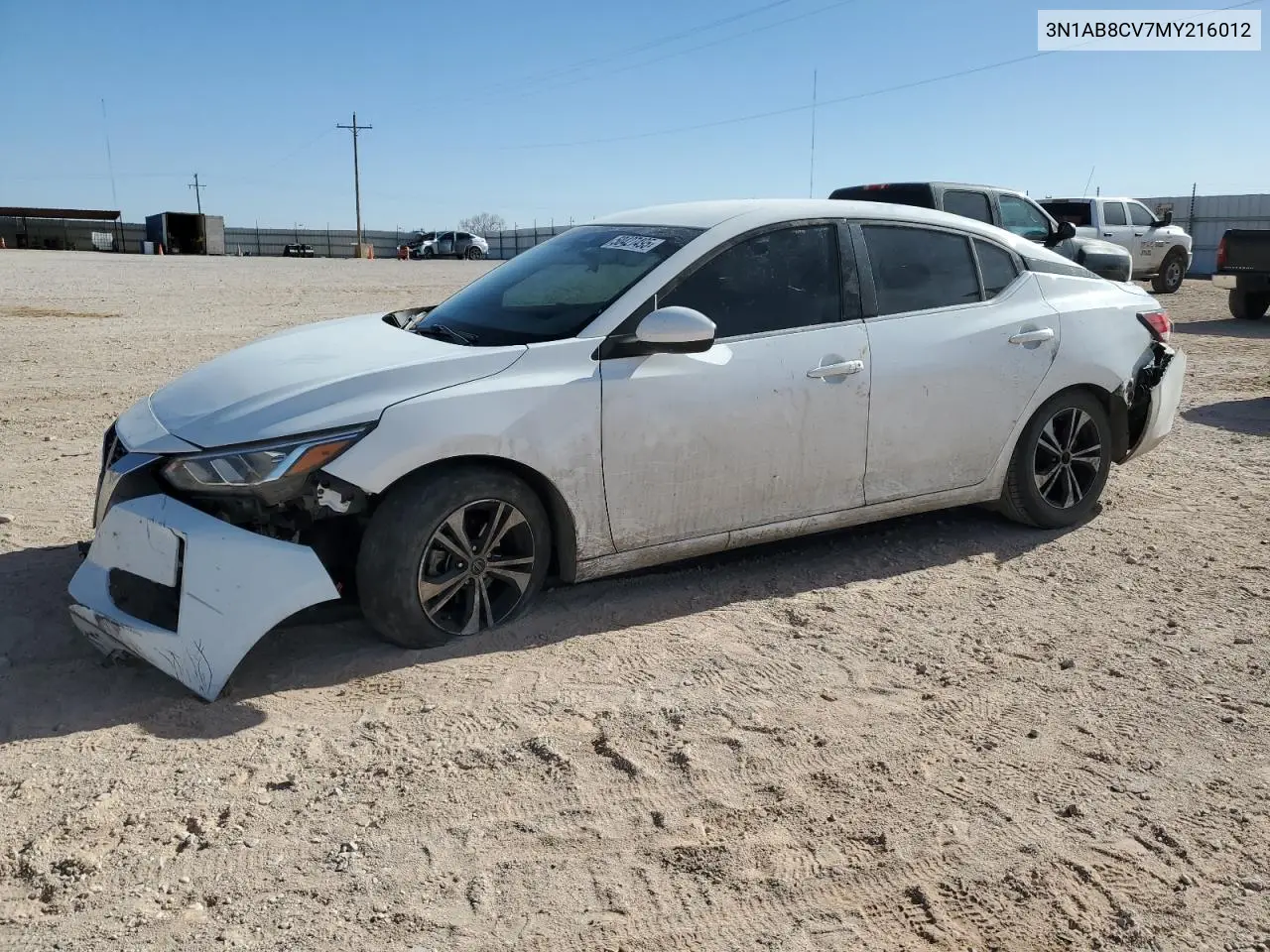 2021 Nissan Sentra Sv VIN: 3N1AB8CV7MY216012 Lot: 50427495