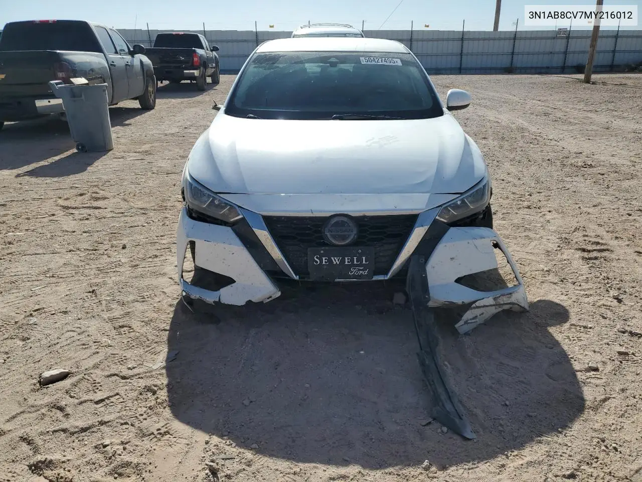 2021 Nissan Sentra Sv VIN: 3N1AB8CV7MY216012 Lot: 50427495