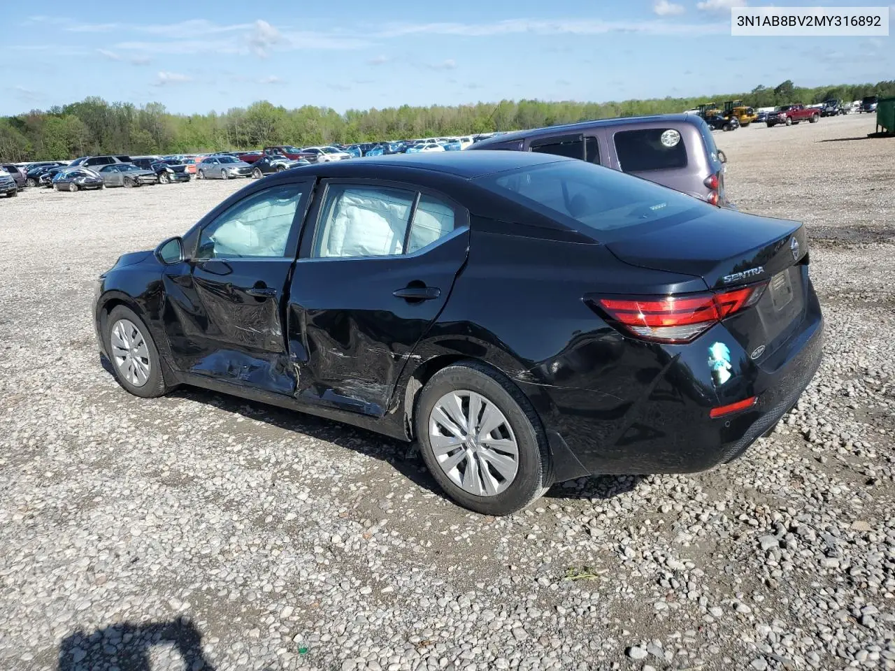 2021 Nissan Sentra S VIN: 3N1AB8BV2MY316892 Lot: 51649005
