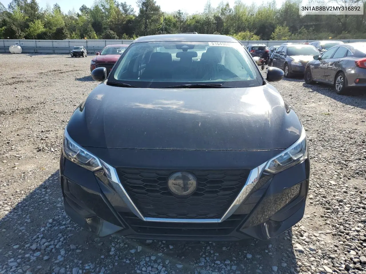 2021 Nissan Sentra S VIN: 3N1AB8BV2MY316892 Lot: 51649005