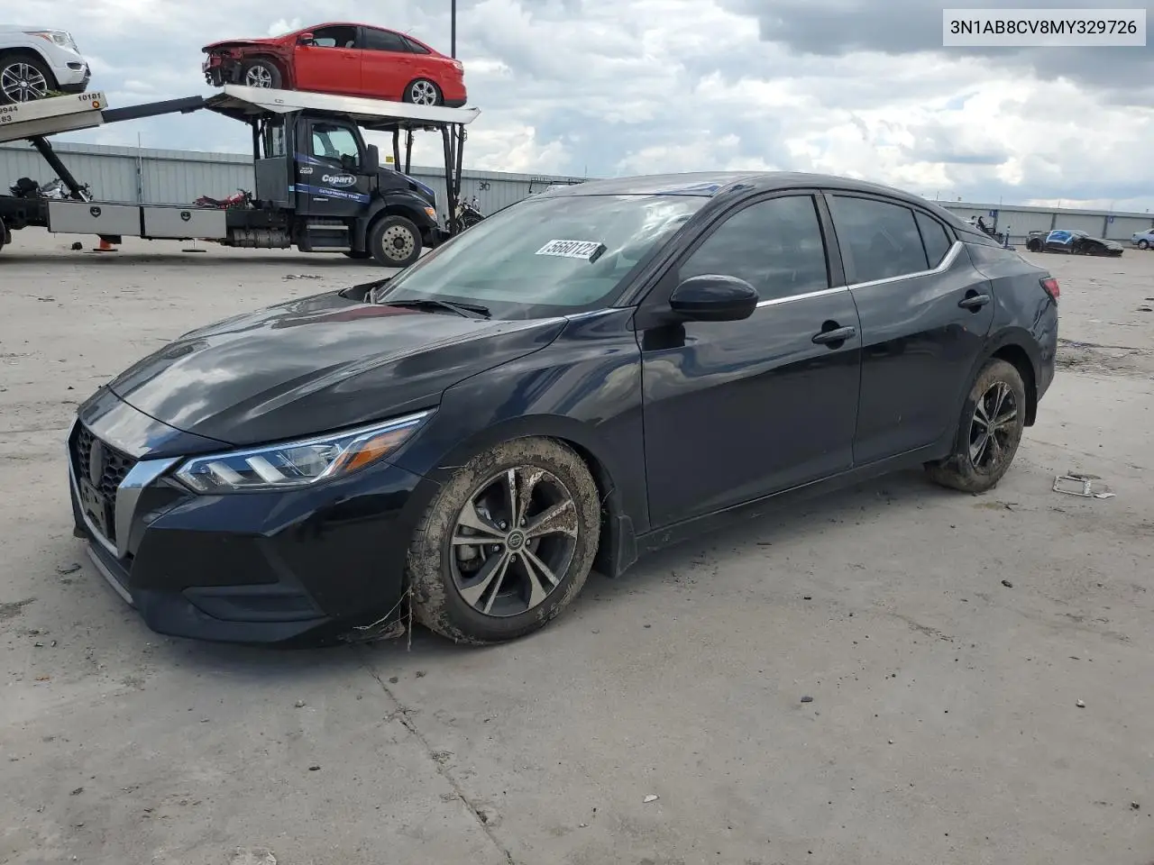 2021 Nissan Sentra Sv VIN: 3N1AB8CV8MY329726 Lot: 56601225