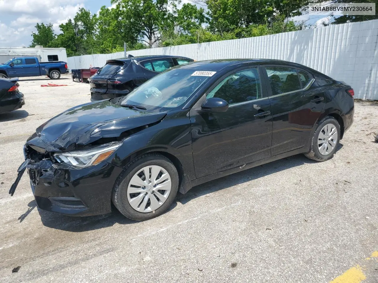 2021 Nissan Sentra S VIN: 3N1AB8BV8MY230664 Lot: 57080355